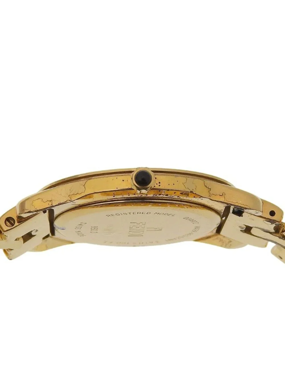 Fendi Gold Plated Quartz Analog Display Boys Ivory Dial Watch